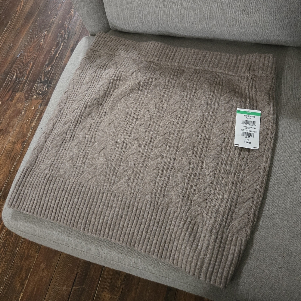 Brown Cable Knit Sweater